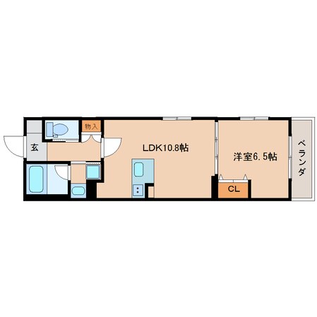 新清水駅 徒歩4分 5階の物件間取画像